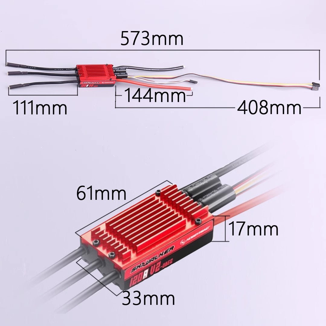 Hobbywing SkyWalker 120A-V2-UBEC Brushless ESC with Reverse